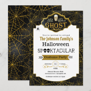 Tarjeta Sea nuestra invitativa de fiesta de disfraces de o