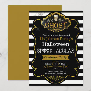 Tarjeta Sea nuestra invitativa de fiesta de disfraces de o