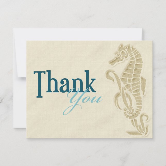 Tarjeta Seahorse Gracias (Anverso)