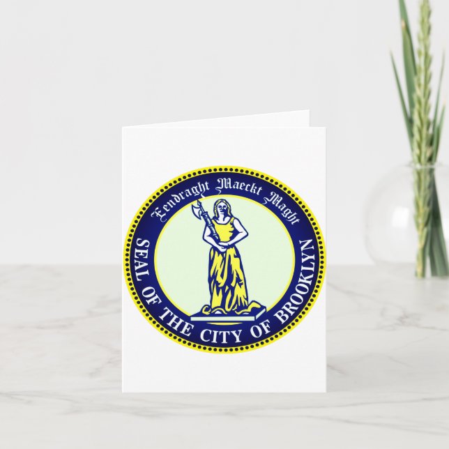 Tarjeta Seal Of The Borough Of Brooklyn New York _1  (Anverso)