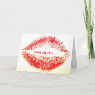 Tarjeta Sealed with a kiss...