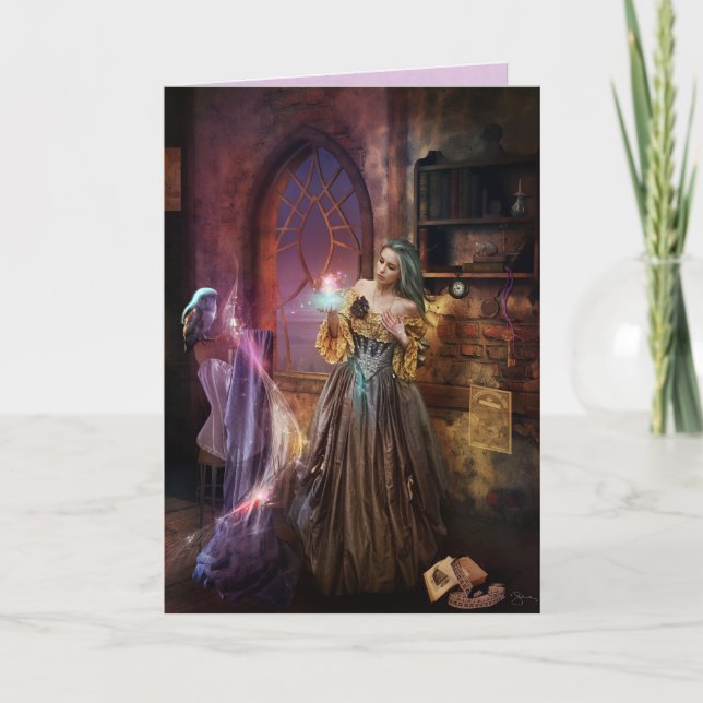 Tarjeta Seamstress encantado (Anverso)