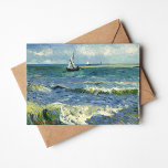 Tarjeta Seascape | Vincent Van Gogh<br><div class="desc">Capa de mar cerca de Les Saintes-Maries-de-la-Mer (1888) del artista holandés post-impresionista Vincent Van Gogh. El arte original es un óleo sobre una pintura marina de lona que representa un barco en un océano azul abstracto. Utilice las herramientas de diseño para agregar texto personalizado o personalizar la imagen.</div>