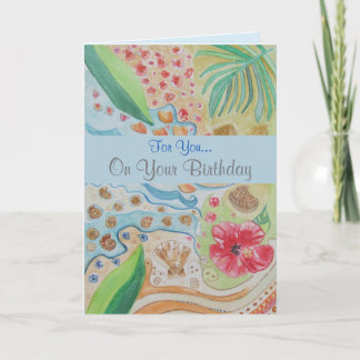 Tarjeta Seashell Birthday Greetings Card