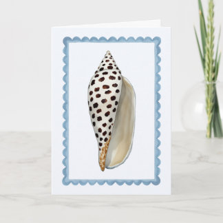 Tarjeta Seashell Stamp Watercolor Beach Greeting Card