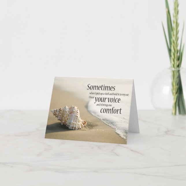 Tarjeta Seashell, tu voz me da comodidad (Anverso)