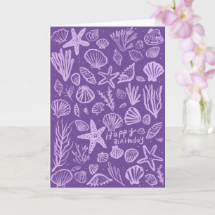 Tarjeta Seashells Beach Shells Ocean Happy Birthday