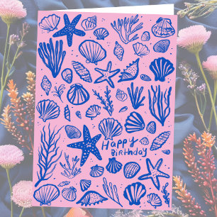 Tarjeta Seashells Beach Shells Ocean Happy Birthday