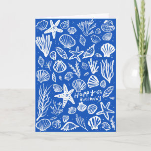 Tarjeta Seashells Beach Shells Ocean Happy Birthday