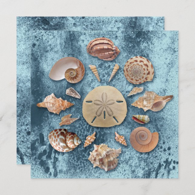 Tarjeta Seashells Collection Mandala (Anverso / Reverso)