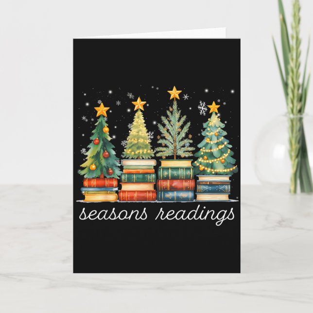 Tarjeta Seasons Readings All Booked For Christmas Book Rea (Anverso)