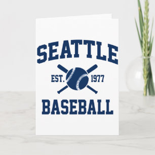 Tarjeta Seattle Béisbol Atlético Equipo Deportivo Vintage 