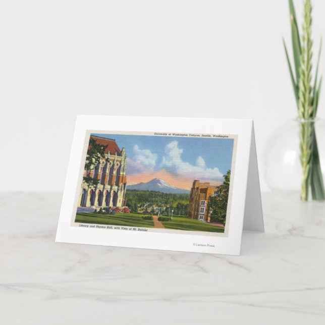 Tarjeta Seattle, Washington - universidad de Washington (Anverso)