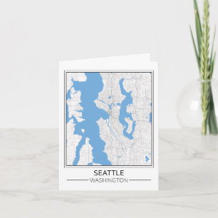 Tarjeta Seattle Washington USA Travel City Map
