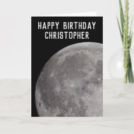 Tarjeta Sección del tema de astronomía lunar con nombre