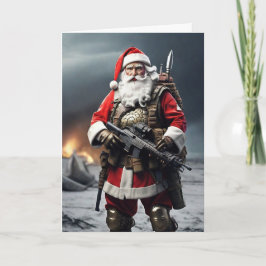 Tarjeta Second Amendment Santa Christmas Card Patriotic