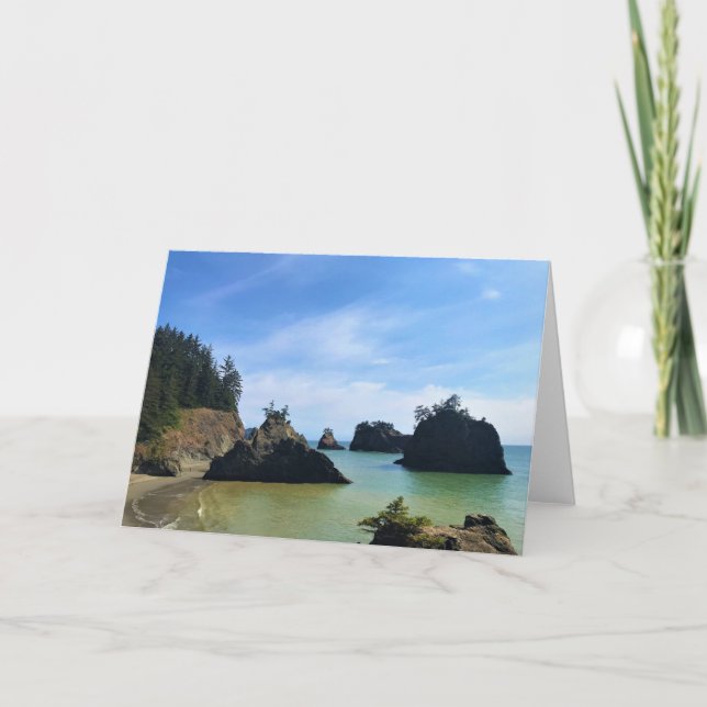 Tarjeta Secret Beach, Samuel H. Boardman, Oregon (Anverso)