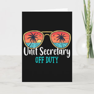 Tarjeta Secretaria de Unidad Fuera de Servicio Vacaciones 