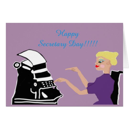 Tarjeta Secretaria feliz Day