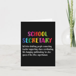 Tarjeta Secretario de definición de escuela