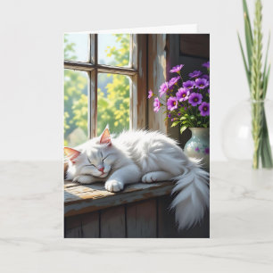 Tarjeta Secuencia de gato en la ventana   Cumpleaños