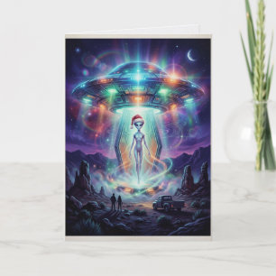 Tarjeta Secuestro de Navidad por Alien OVNI