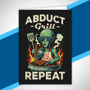 Tarjeta Secuestro Parrilla Repetición Retro Barbacoa Fiest