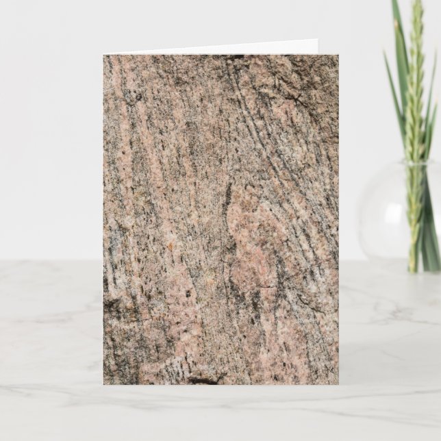 Tarjeta Sedimento de rock de granito rosa y negro (Anverso)