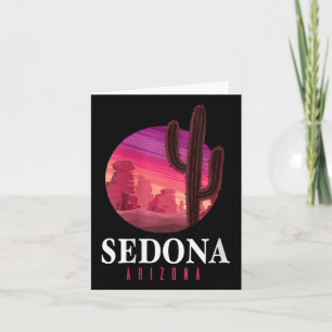 Tarjeta Sedona Arizona Cactus Desierto Sunset Sedona
