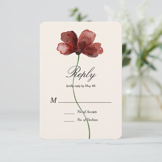 Tarjeta Sedona Garden RSVP (Anverso de pie)