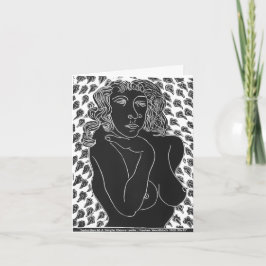 Tarjeta Seduction At A Simple Glance Folded Greeting Card