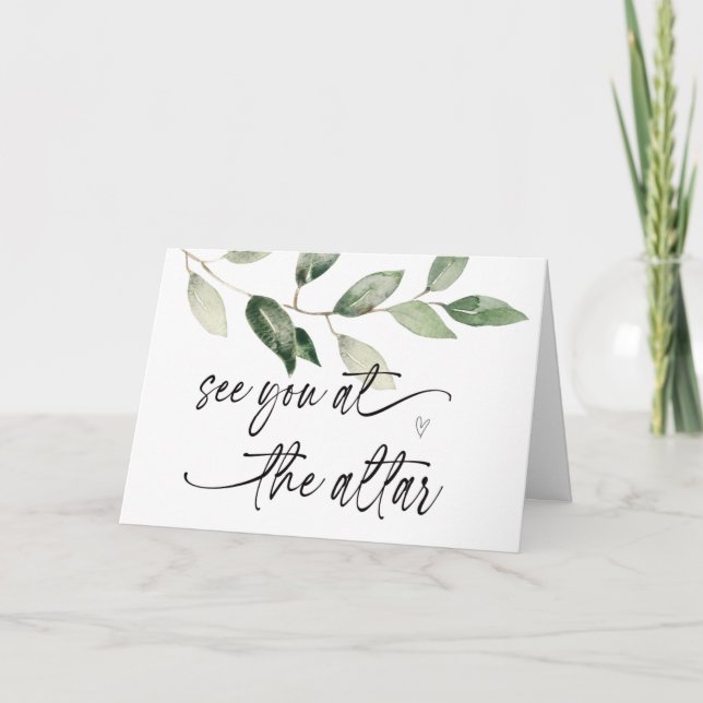 Tarjeta See You At The Altar Gift From Bride to Groom Card (Anverso)