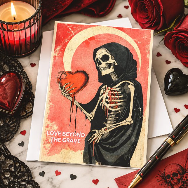 Tarjeta Segador con corazón gótico de San Valentín (Subido por el creador)