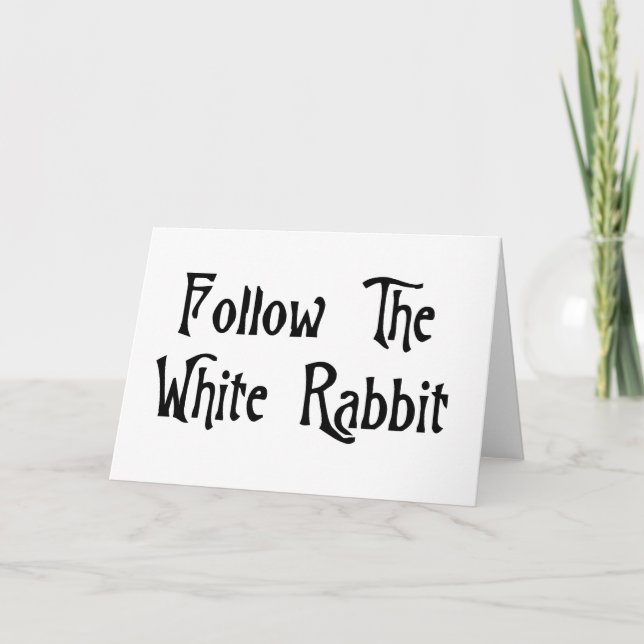 Tarjeta Seguir al Conejo Blanco (Anverso)