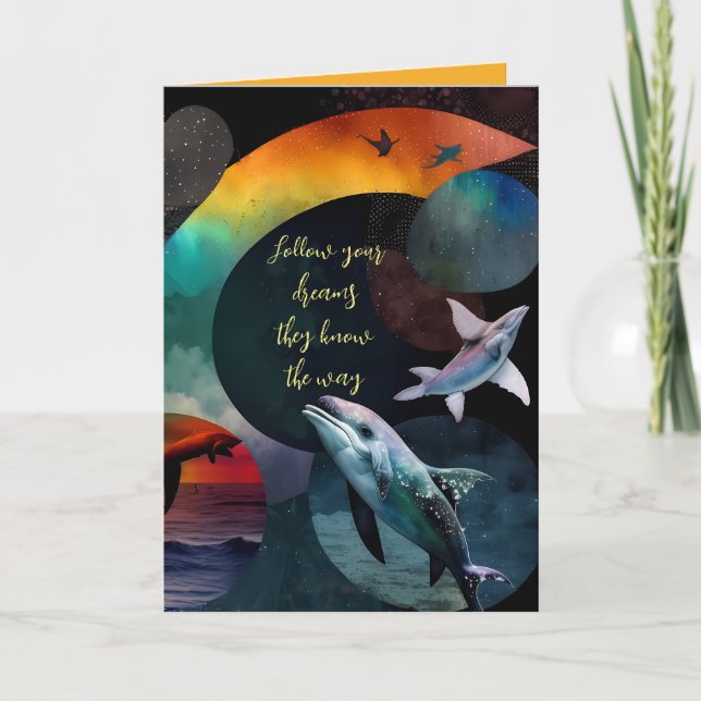 Tarjeta Seguir el saludo de graduación de tus sueños (Anverso)