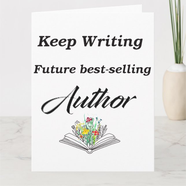 Tarjeta Seguir escribiendo Motivación de Autor de Mejor Ve (Anverso)