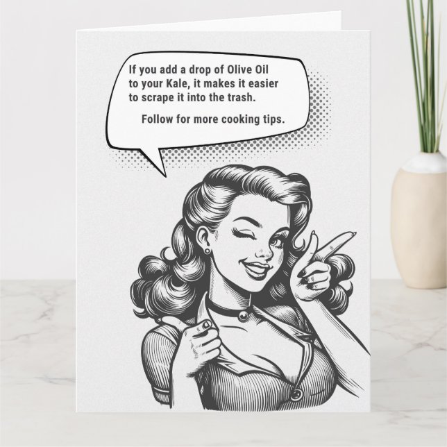 Tarjeta Seguir Para Más Consejos De Cocina (Anverso)