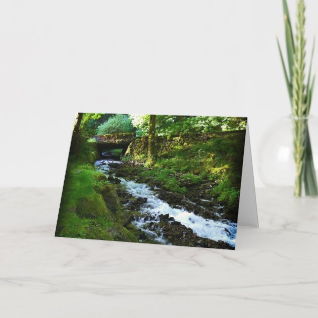 Tarjeta Segunda vuelta de las cataratas Wahkeena, Oregón (Anverso)