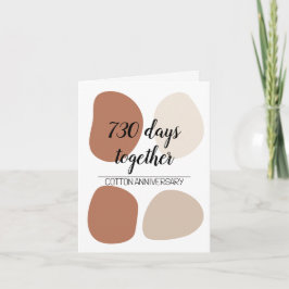 Tarjeta Segundo aniversario boda moderno