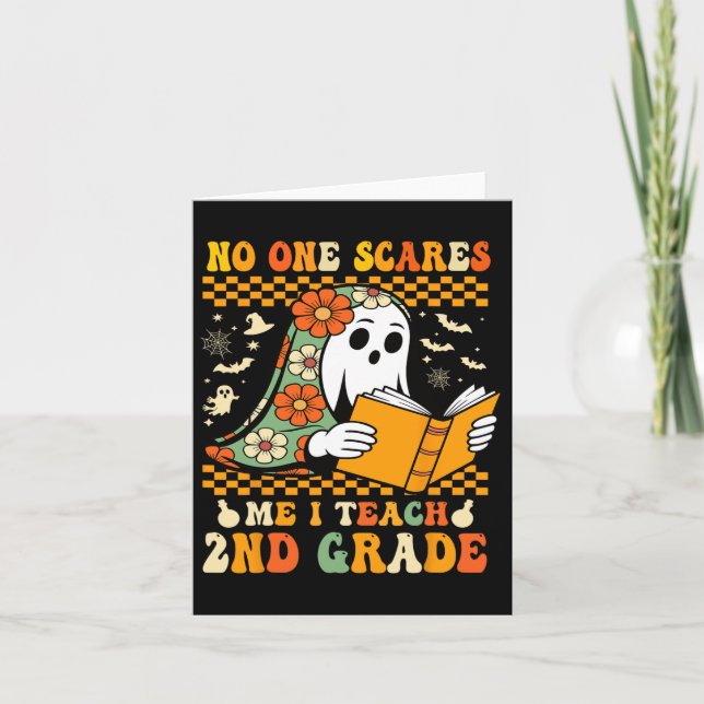 Tarjeta Segundo curso de docente de Halloween (Anverso)
