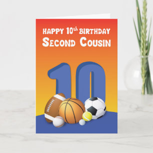 Tarjeta Segundo primo niño 10.º Balls Deportiva