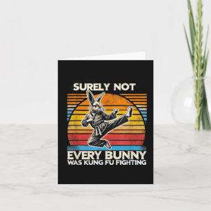 Tarjeta Seguramente No Cada Bunny Kung Fu Fighting Pascua