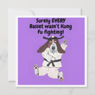 Tarjeta ¡Seguramente no todos los Basset estaban luchando