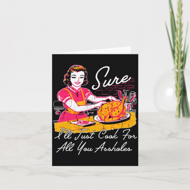 Tarjeta Seguro que Cocinaré Para Todos Ustedes Manga Larga (Anverso)