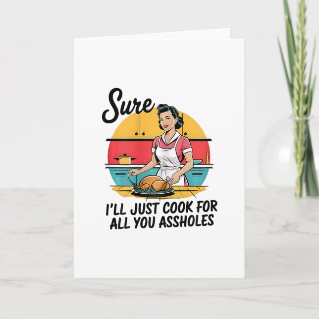 Tarjeta Seguro que simplemente cocinaré para todos ustedes (Anverso)