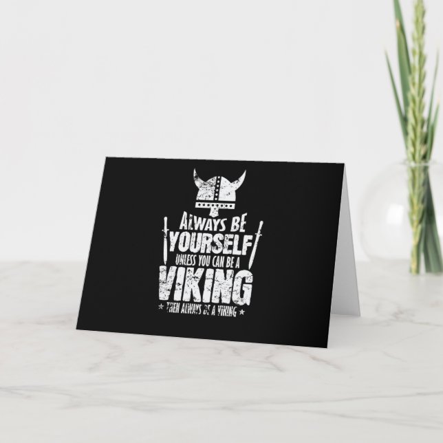 Tarjeta Sei du Selbst außer du kannst ein Wikinger sein (Anverso)