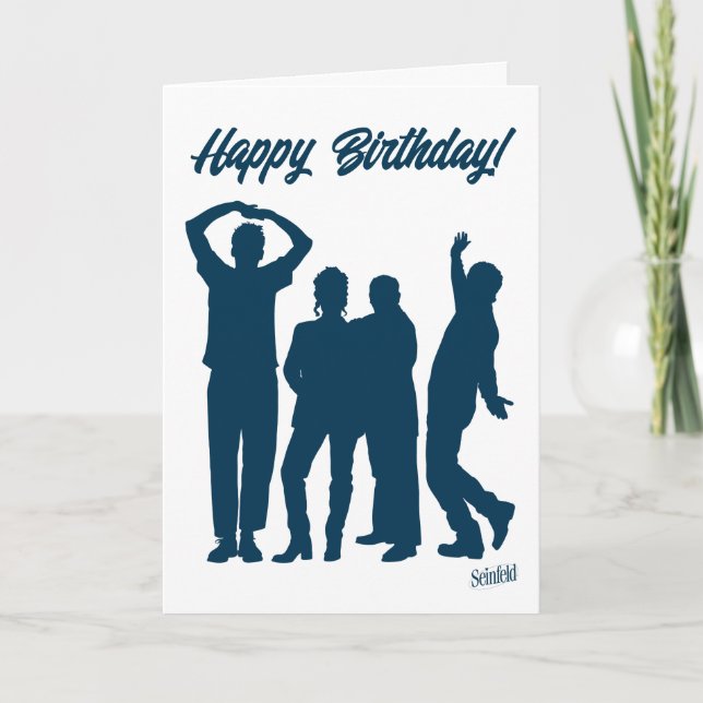 Tarjeta Seinfeld | Cumpleaños de Silhouette Group (Anverso)