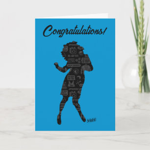 Tarjeta Seinfeld   Elaine Dance Silhouette Felicitaciones
