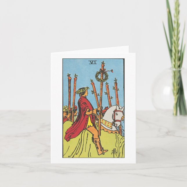 Tarjeta Seis divagaciones - El piloto Waite Smith tarot (Anverso)