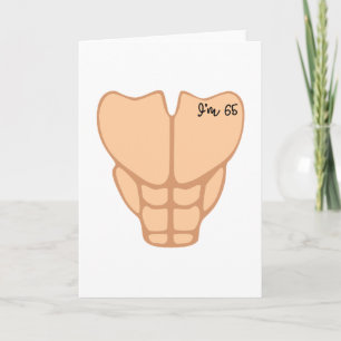 Tarjeta Seis Pack Tengo 65º cumpleaños Divertidos hombres